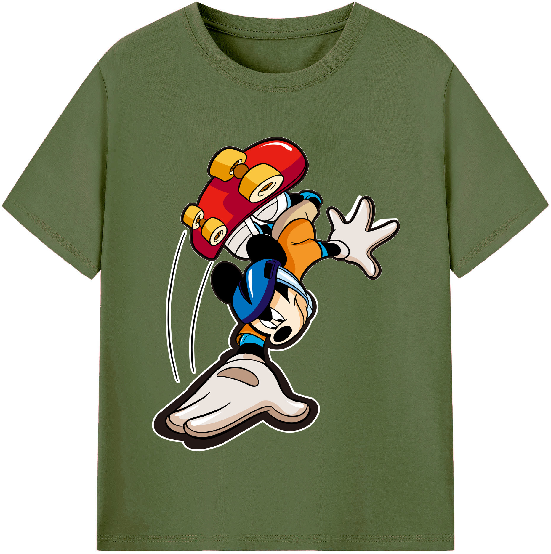 （画像用） ミッキーマウス Mickey Mouse 綿100％半袖Tシャツ（フロントプリント）